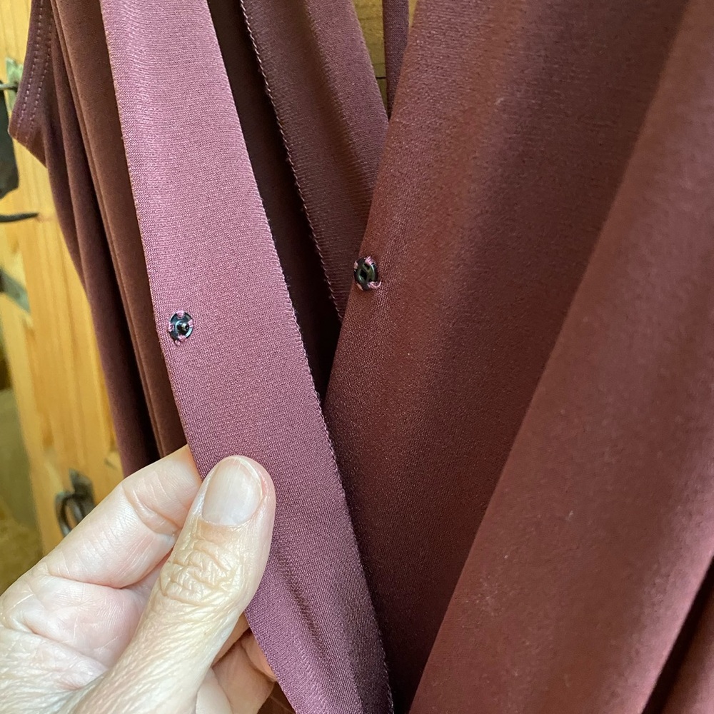 Bcbgeneration Burgundy V-Neck Backless Sundress - image 5